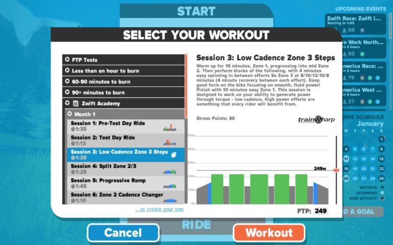 Zwift Workout – Treinamento