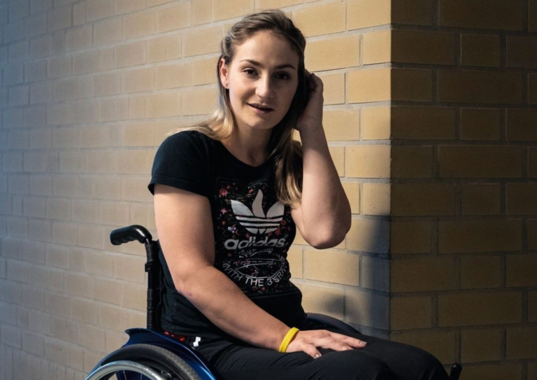 Kristina Vogel falou pela primeira vez com a imprensa após o acidente que a deixou paraplégica
