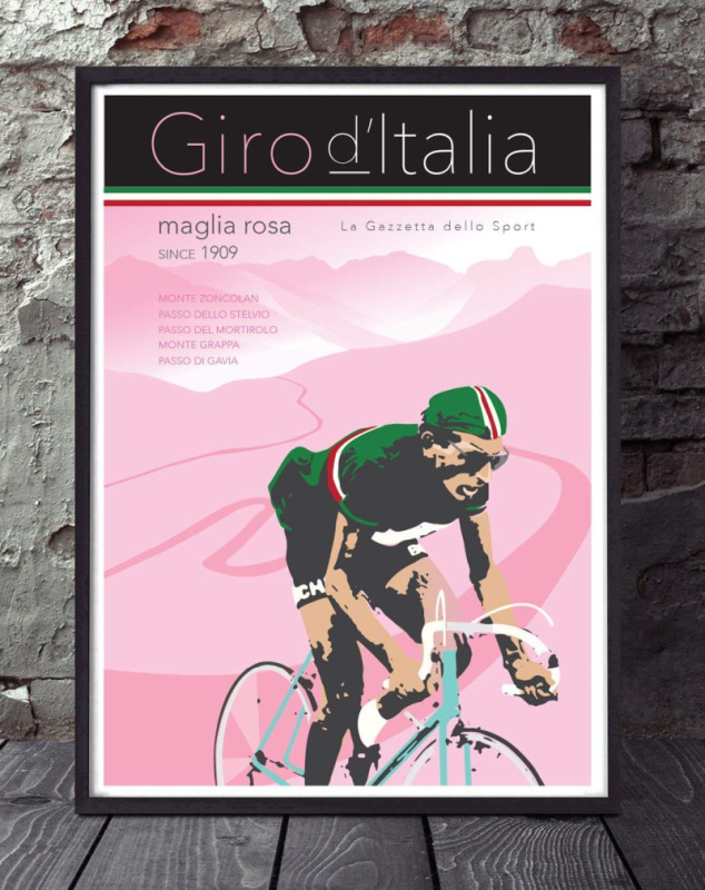 Poster do Giro d'Italia, arte por GT Artworx