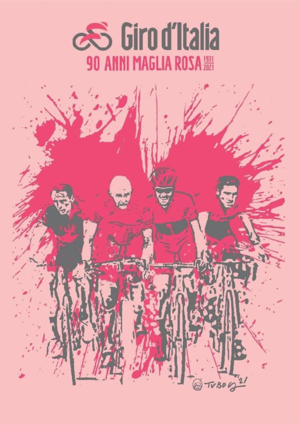 90 anos do maglia rosa | Arte RCS | Pelote Ciclismo