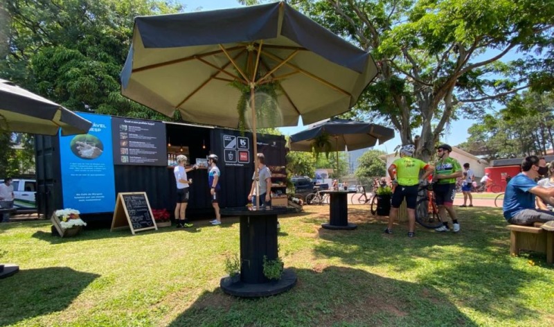 Café as margens da ciclovia da Marginal Pinheiros | Foto Divulgação