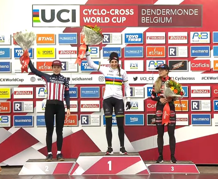 Pódio da Copa do Mundo de Cyclocross | Foto UCI