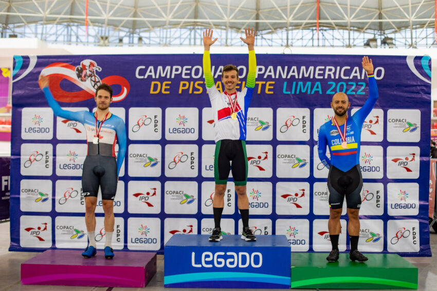Fabio Dalamaria é campeão Pan-Americano de Eliminação | Foto Federação Peruana de Ciclismo