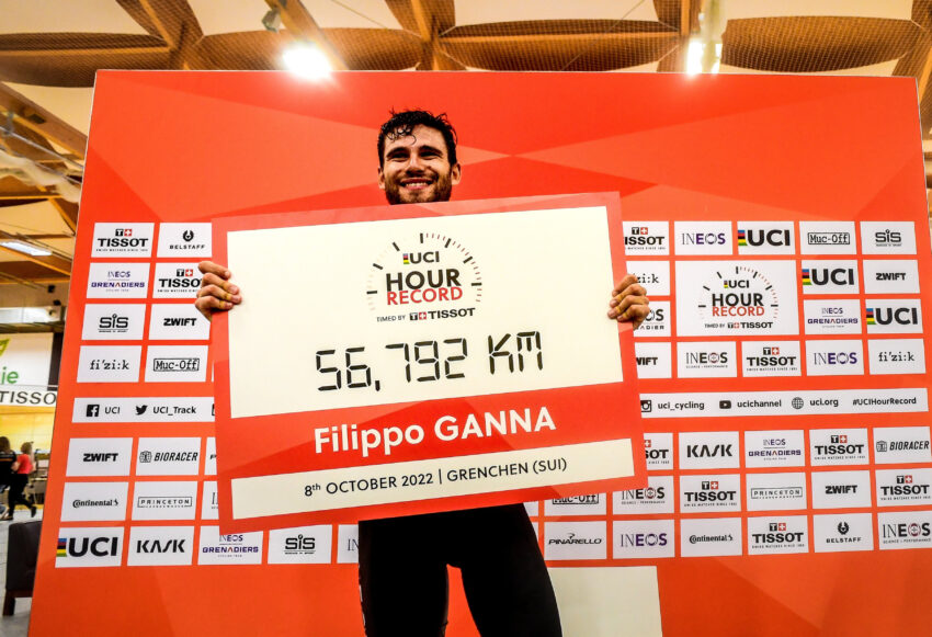 Filippo Ganna estabelece recorde da hora | Foto James Startt