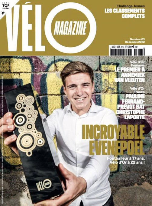 Evenepoel vence Vélo d'Or 2022 - Vélo Magazine