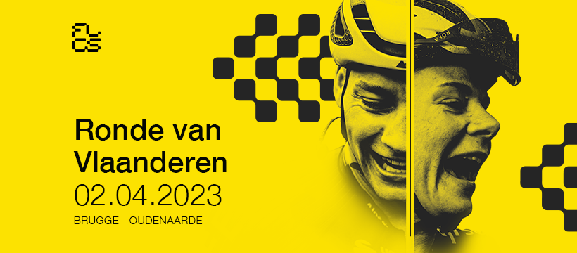 Poster da Ronde 2023 com Mathieu van der Poel e Lotte Kopecky