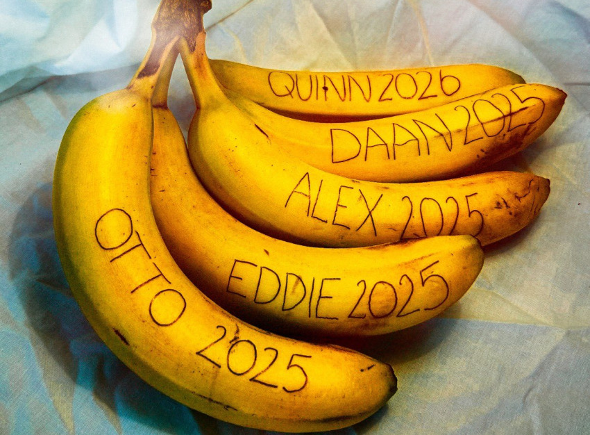 Criatividade na Lidl-Trek anunciando renovações em bananas.